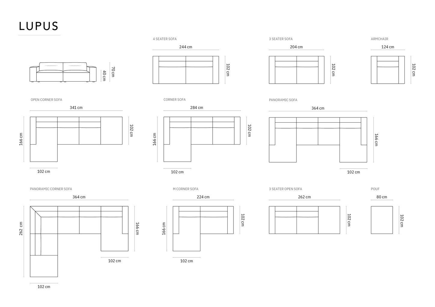 Sofa Windsor & Co Lupus, oranžinė цена и информация | Sofos | pigu.lt