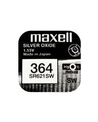 Elementai Maxell 364 / SR621SW 10 vnt. kaina ir informacija | Elementai | pigu.lt