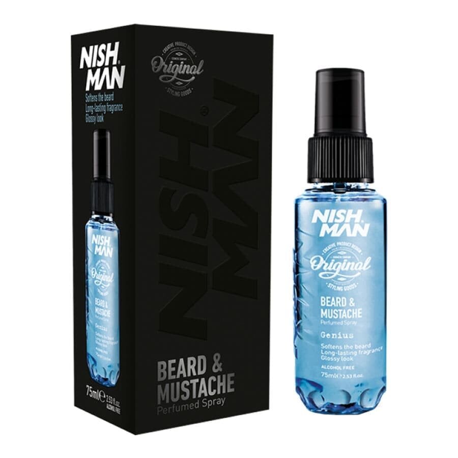 Barzdos ir ūsų kvepalai Nishman Beard & Mustache Parfum Genius vyrams, 75 ml цена и информация | Parfumuota kosmetika vyrams | pigu.lt