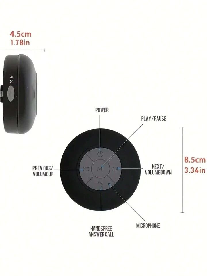 Vandeniui atsparus Bluetooth garsiakalbis voniai, Electronics LV-187, 1 vnt kaina ir informacija | Vonios kambario aksesuarai | pigu.lt