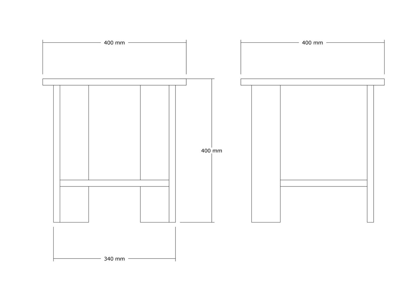 Kavos stalelis Asir, 40x40x40 cm, rudas kaina ir informacija | Kavos staliukai | pigu.lt