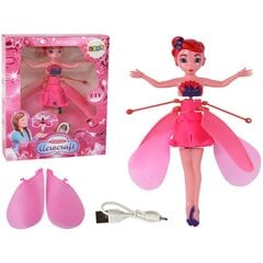 Skraidanti lėlė valdoma ranka Lean Toys, rožinė kaina ir informacija | Žaislai mergaitėms | pigu.lt