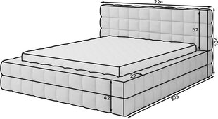 Кровать Dizzle, 180x200 см, бежевого цвета цена и информация | Кровати | pigu.lt