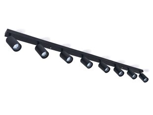 Светодиодный накладной галогенный настенно-потолочный светильник Viki L x8 - черный цена и информация | Потолочные светильники | pigu.lt