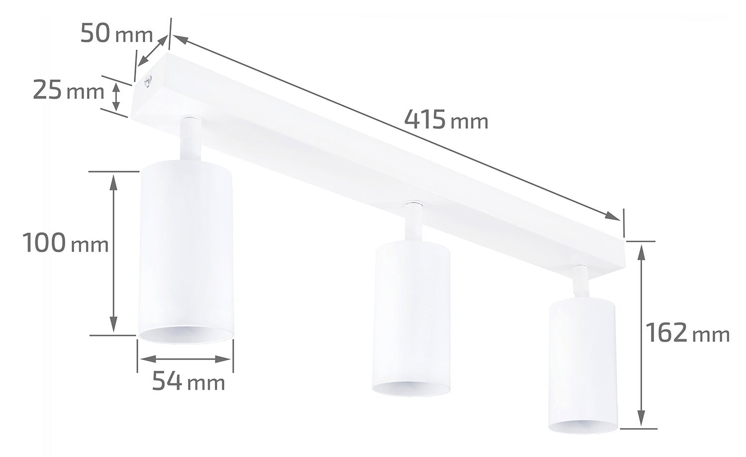 Sieninis/lubinis šviestuvas Viki Lx3 kaina ir informacija | Lubiniai šviestuvai | pigu.lt