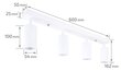 Sieninis/lubinis šviestuvas Viki Lx4 kaina ir informacija | Lubiniai šviestuvai | pigu.lt