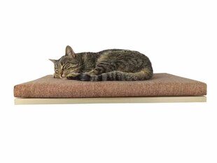 Настенная полка для кошки Wood Base Cat, для стены из гипсокартона, 60 см цена и информация | Лежаки, домики | pigu.lt