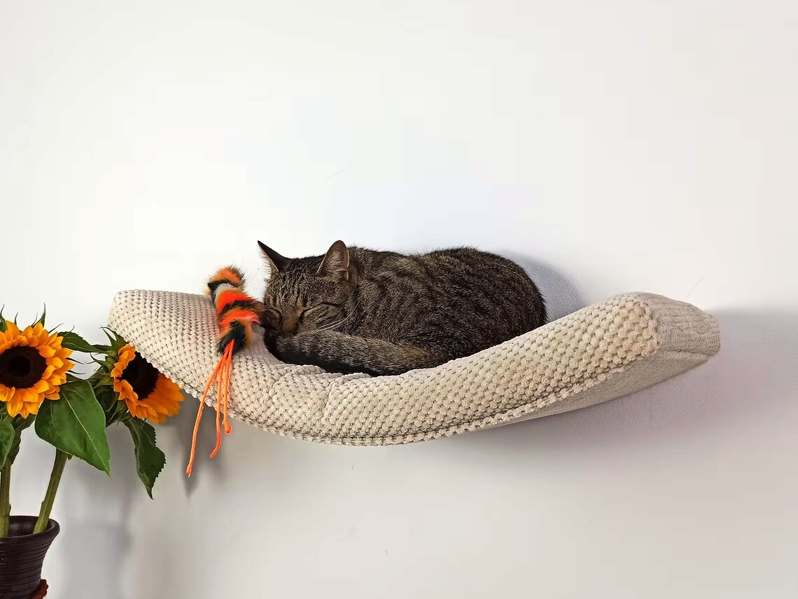 Metalinė Base Cat sieninė lentyna ARC 100 cm kaina ir informacija | Žaislai katėms | pigu.lt