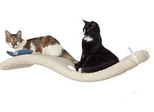 Настенная металлическая полка для кошек Cat's Atelier Wave, 100 см цена и информация | Лежаки, домики | pigu.lt