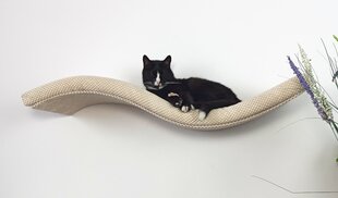 Настенная металлическая полка для кошек Cat's Atelier Wave, 95 см цена и информация | Лежаки, домики | pigu.lt