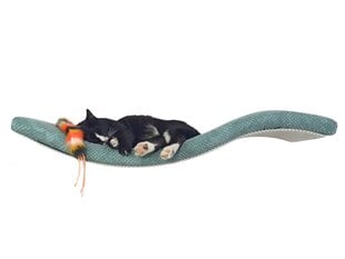 Настенная металлическая полка для кошек Cat's Atelier Wave, 75 см, зеленая цена и информация | Лежаки, домики | pigu.lt