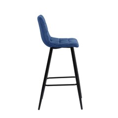 Барный стул CHILLI, темно-синий бархат цена и информация | Стулья для кухни и столовой | pigu.lt