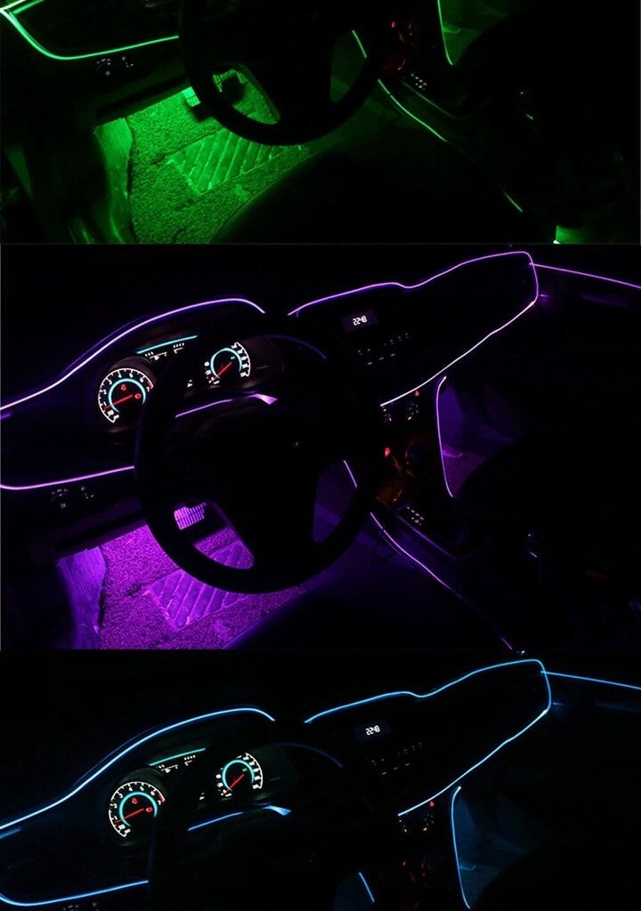 Neoninė automobilio apšvietimo juosta ME Premium kaina ir informacija | Automobilių lemputės | pigu.lt