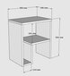 Kavos stalelis Asir, 45x51,8x29,6 cm, baltas kaina ir informacija | Kavos staliukai | pigu.lt