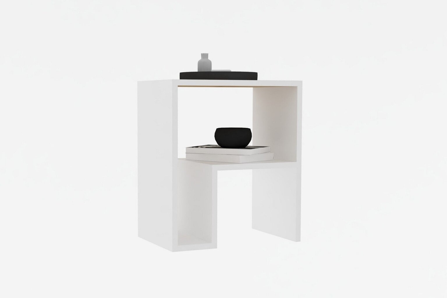 Kavos stalelis Asir, 45x51,8x29,6 cm, baltas цена и информация | Kavos staliukai | pigu.lt