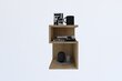 Kavos stalelis Asir, 50x50x29,6 cm, smėlio spalvos kaina ir informacija | Kavos staliukai | pigu.lt