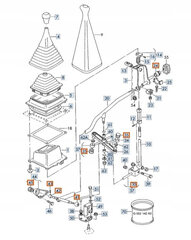 Vw Transporter T4 Pavarų Perjungimo Remonto Rinkinys kaina ir informacija | Automobilių salono dalys | pigu.lt