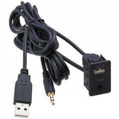 Кабель-Адаптер Usb Socket Aux Jack 3.5 Mm Universal 1.5 M Extension Cable, ME Premium цена и информация | Автопринадлежности | pigu.lt