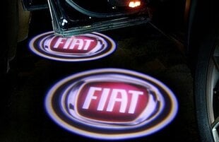 2 Led Prožektorių Su Logotipu Rinkinys, ME Premium, Fiat 500l 2012- Croma 2 2005-2010 Punto 2008- kaina ir informacija | Automobilių žibintai | pigu.lt