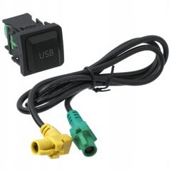 Кабель-Адаптер Jack Port Usb Port Aux Volkswagen Vw Transporter T5 Caddy Golf V Vi Passat B6 B7sharan Tiguan Touran, ME Premium цена и информация | Автопринадлежности | pigu.lt