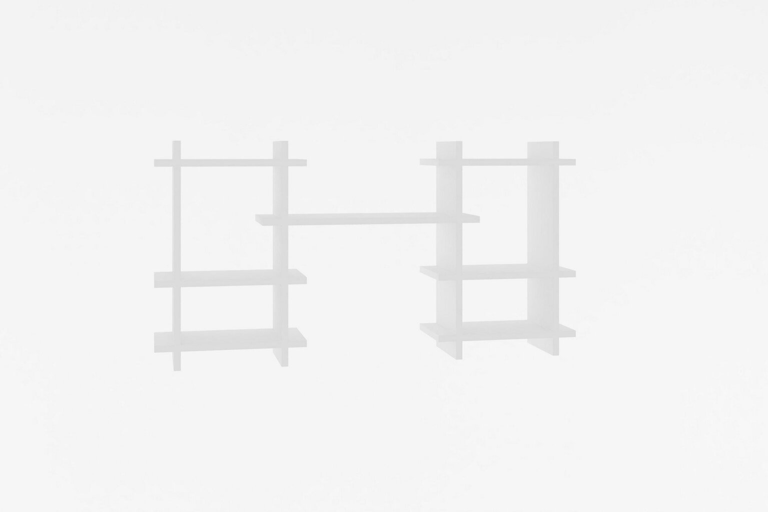 Sieninė lentyna Asir, 116,4x60x19,5 cm, balta kaina ir informacija | Lentynos | pigu.lt