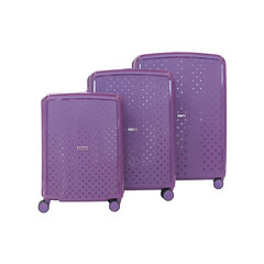 Kelioninių lagaminų rinkinys Alezar lux Fantasy, violetinės spalvos, 3 vnt. kaina ir informacija | Lagaminai, kelioniniai krepšiai | pigu.lt