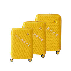 Kelioninių lagaminų rinkinys Alezar lux Fantasy, geltonos spalvos, 3 vnt. kaina ir informacija | Lagaminai, kelioniniai krepšiai | pigu.lt
