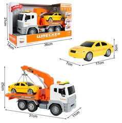 Žaislinis sunkvežimis su automobiliu, šviesa ir garsu, Pagalba kelyje цена и информация | Игрушки для мальчиков | pigu.lt