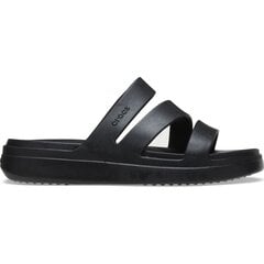 Crocs šlepetės moterims Getaway Strappy 282316, juodos цена и информация | Женские тапочки | pigu.lt