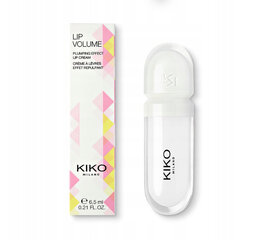 Lūpų blizgis Kiko Milano Lip Volume, bespalvis, 6.5 ml kaina ir informacija | Lūpų dažai, blizgiai, balzamai, vazelinai | pigu.lt