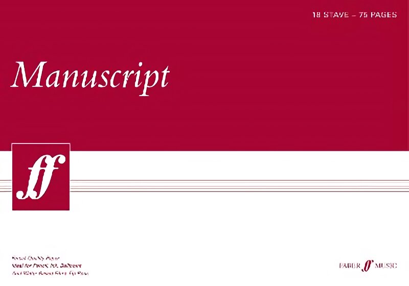 Faber Music A3 Manuscript Pad (75 page, 18 stave, white paper) kaina ir informacija | Knygos apie meną | pigu.lt
