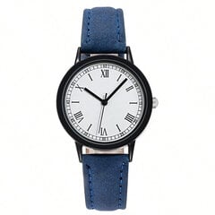 Круглые кварцевые часы, синие цена и информация | Женские часы | pigu.lt