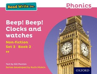 Read Write Inc. Phonics: Beep! Beep! Clocks and Watches (Pink Set 3 Non-fiction 2) kaina ir informacija | Knygos paaugliams ir jaunimui | pigu.lt