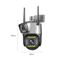 PTZ Wi-Fi камера видеонаблюдения с двойным объективом, OEM цена и информация | Stebėjimo kameros | pigu.lt