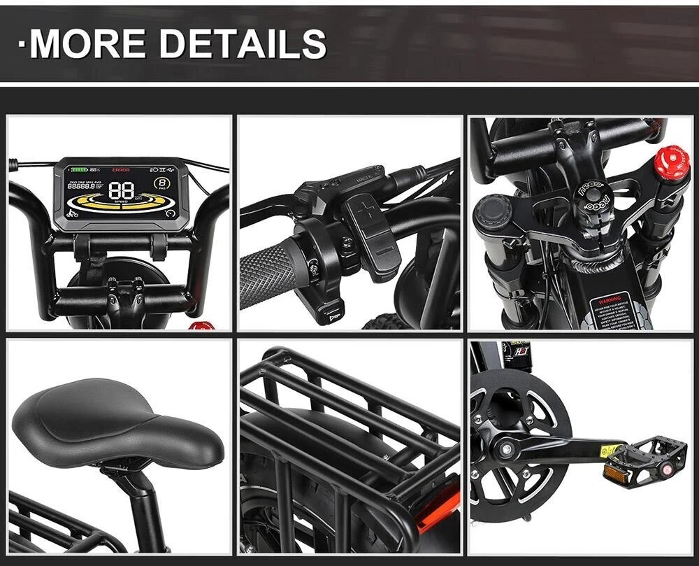 Elektrinis dviratis Samebike RS-A02 20", pilkas kaina ir informacija | Elektriniai dviračiai | pigu.lt