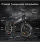 Elektrinis dviratis Samebike RS-A02 20", pilkas kaina ir informacija | Elektriniai dviračiai | pigu.lt