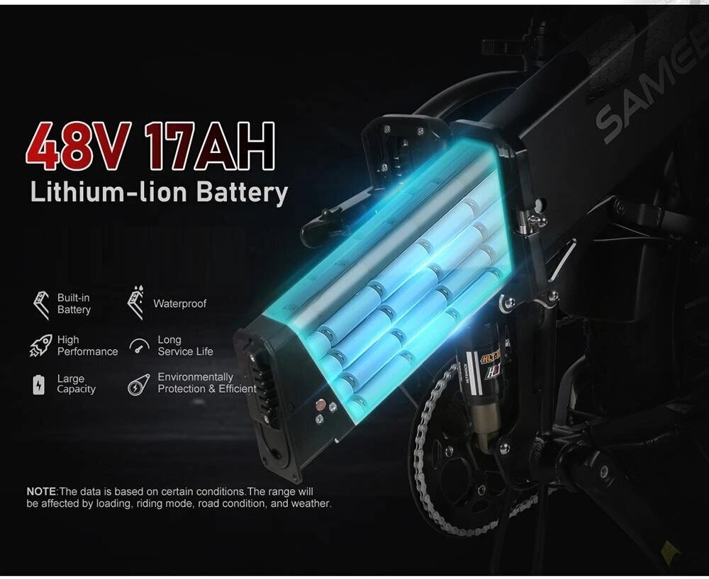 Elektrinis dviratis Samebike RS-A02 20", pilkas цена и информация | Elektriniai dviračiai | pigu.lt