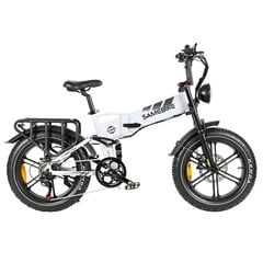 Elektrinis dviratis Samebike RS-A02 20", baltas kaina ir informacija | Elektriniai dviračiai | pigu.lt