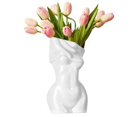Керамическая ваза с белой женской фигурой, 20 см. цена и информация | Вазы | pigu.lt