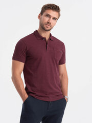 мужская футболка-поло - бордовая v6 s1744 124186-7 цена и информация | Мужские футболки | pigu.lt