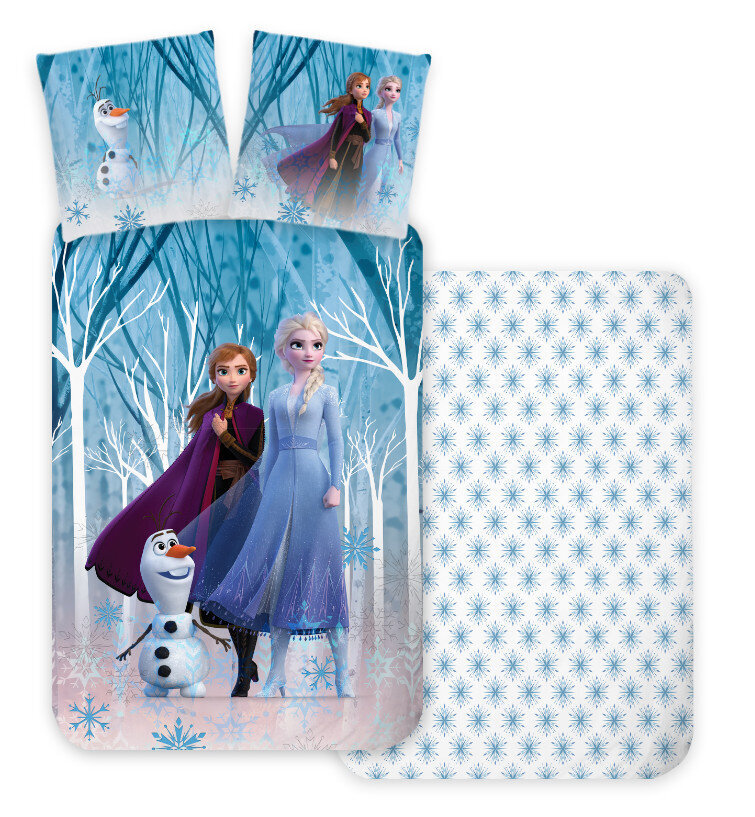 Patalynės komplektas Disney Frozen Snowflakes, 140×200, 2 dalių цена и информация | Patalynė kūdikiams, vaikams | pigu.lt