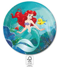 Disney Princess Ariel Одноразовые бумажные тарелки  (8 шт) 23 cm FSC цена и информация | Праздничная одноразовая посуда | pigu.lt