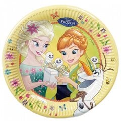 Disney Frozen Fever, Одноразовые бумажные тарелки  (8 шт) 23 cm цена и информация | Праздничная одноразовая посуда | pigu.lt