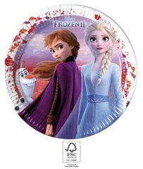 Vienkartinės popierinės lėkštės Frozen II Leaf, 8 vnt. kaina ir informacija | Vienkartiniai indai šventėms | pigu.lt