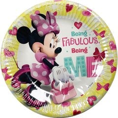 Disney Minnie Happy  Одноразовые бумажные тарелки  (8 шт) 19,5 cm цена и информация | Праздничная одноразовая посуда | pigu.lt