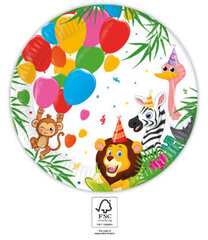 Jungle Balloons Одноразовые бумажные тарелки  (8 шт) 23 cm FSC цена и информация | Праздничная одноразовая посуда | pigu.lt