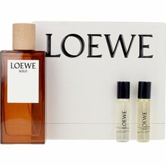 Kosmetikos rinkinys Loewe Solo vyrams: tualetinis vanduo EDT, 100 ml + tualetinis vanduo EDT, 10 ml + tualetinis vanduo EDT, 10 ml цена и информация | Мужские духи | pigu.lt
