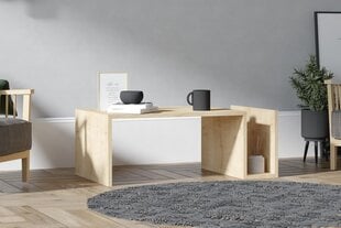 Kavos staliukas Asir, 86,8x32,4x50 cm, smėlio spalvos kaina ir informacija | Kavos staliukai | pigu.lt