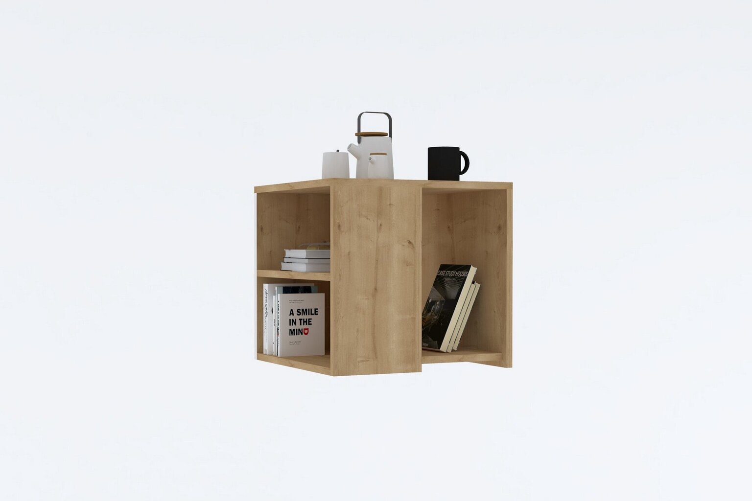 Kavos staliukas Asir, 50x50x50cm, smėlio spalvos цена и информация | Kavos staliukai | pigu.lt