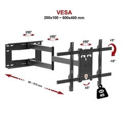 Ergosolid ON20 32-70" цена и информация | Кронштейны и крепления для телевизоров | pigu.lt